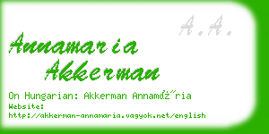 annamaria akkerman business card